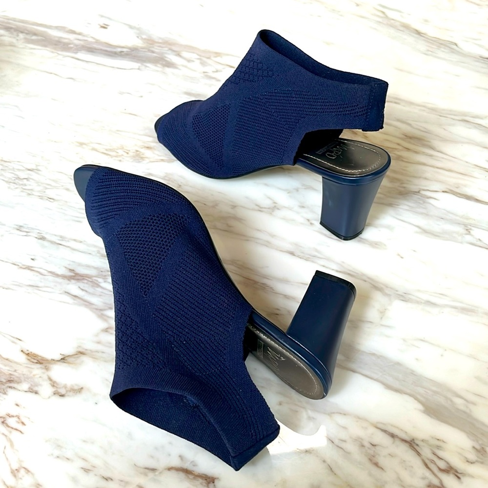 Impo Stretch navy block heels size 11, never worn